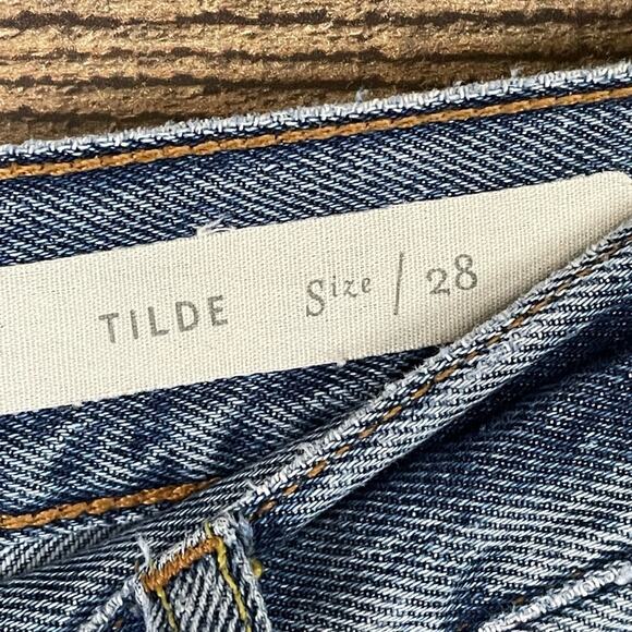 Pilcro and the Letterpress Tilde Jeans High Waist Distressed Blue Size 28 - Picture 5 of 12